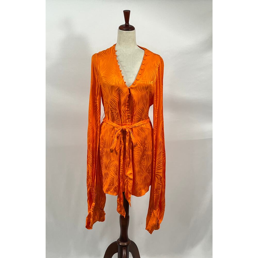 RAT & BOA Sz S Small Orange Harlequin Dress - Picture 8 of 10